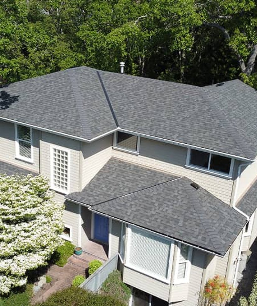 Completed roof replacement by McGuire Roofing