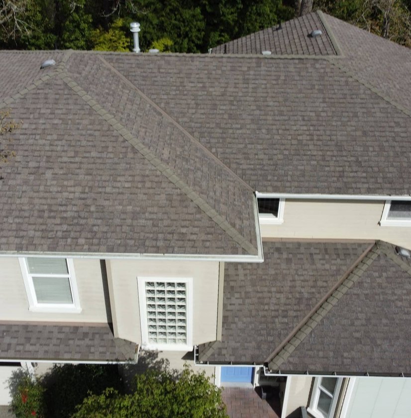 Residential roofing work completed by McGuire Roofing